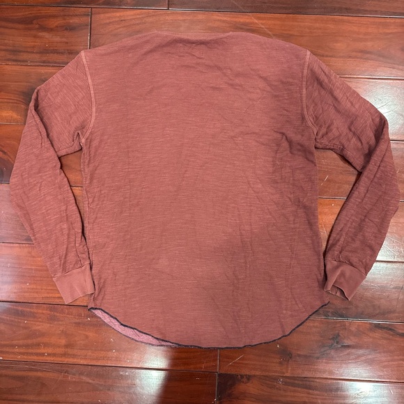 Good Life Orange Long Sleeve Cotton Blend Crew Neck Shirt USA Size Small - Picture 3 of 4